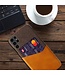 SoFetch Oranje Pasjeshouder Stijlvol Hybride Hoesje voor de Samsung Galaxy S24 Ultra