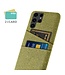 SoFetch Geel Pasjeshouder Stoffen Hybride Hoesje voor de Samsung Galaxy S24 Ultra