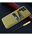 SoFetch Geel Pasjeshouder Stoffen Hybride Hoesje voor de Samsung Galaxy S24 Ultra