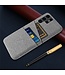 SoFetch Lightgrijs Pasjeshouder Stoffen Hybride Hoesje voor de Samsung Galaxy S24 Ultra