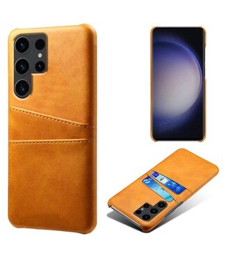 SoFetch Oranje Pasjeshouder Zakelijk Hybride Hoesje Samsung Galaxy S24 Ultra