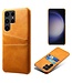 SoFetch Oranje Pasjeshouder Zakelijk Hybride Hoesje voor de Samsung Galaxy S24 Ultra