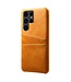 SoFetch Oranje Pasjeshouder Zakelijk Hybride Hoesje voor de Samsung Galaxy S24 Ultra