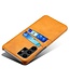 SoFetch Oranje Pasjeshouder Zakelijk Hybride Hoesje voor de Samsung Galaxy S24 Ultra