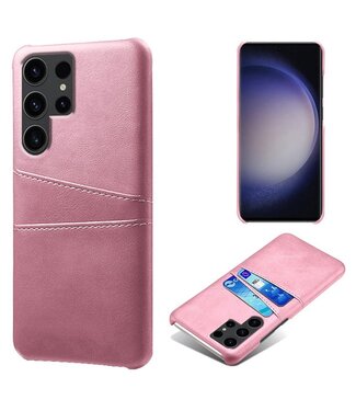 SoFetch Rozegoud Pasjeshouder Zakelijk Hybride Hoesje Samsung Galaxy S24 Ultra