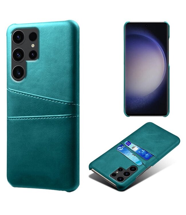SoFetch Groen Pasjeshouder Zakelijk Hybride Hoesje voor de Samsung Galaxy S24 Ultra