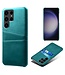 SoFetch Groen Pasjeshouder Zakelijk Hybride Hoesje voor de Samsung Galaxy S24 Ultra