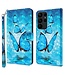 SoFetch  Blauwe Vlinders Bookcase Hoesje voor de Samsung Galaxy S24 Ultra