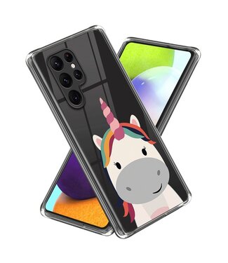 SoFetch Unicorn TPU Hoesje met Polsbandje Samsung Galaxy S24 Ultra