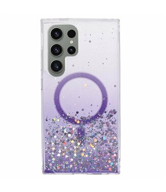 SoFetch Paars Slim Glitters Hybride Samsung Galaxy S24 Ultra