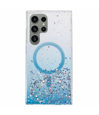 SoFetch Blauw Slim Glitters Hybride Samsung Galaxy S24 Ultra
