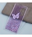 SoFetch Paars Vlinders Glitters Hybride Hoesje voor de Samsung Galaxy S24 Ultra