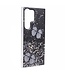 SoFetch Zwart Vlinders Glitters Hybride Hoesje voor de Samsung Galaxy S24 Ultra