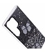 SoFetch Zwart Vlinders Glitters Hybride Hoesje voor de Samsung Galaxy S24 Ultra