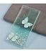 SoFetch Groen Vlinders Glitters Hybride Hoesje voor de Samsung Galaxy S24 Ultra