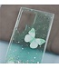SoFetch Groen Vlinders Glitters Hybride Hoesje voor de Samsung Galaxy S24 Ultra