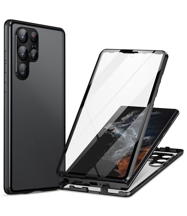 SoFetch Zwart Magnetisch Fullbody Hoesje voor de Samsung Galaxy S24 Ultra
