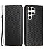 SoFetch Zwart Carbon Bookcase Hoesje voor de Samsung Galaxy S24 Ultra