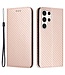 SoFetch Rozegoud Carbon Bookcase Hoesje voor de Samsung Galaxy S24 Ultra