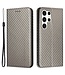 SoFetch Grijs Carbon Bookcase Hoesje voor de Samsung Galaxy S24 Ultra