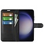 SoFetch Zwart Litchee Bookcase Hoesje voor de Samsung Galaxy S24 Ultra