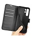SoFetch Zwart Litchee Bookcase Hoesje voor de Samsung Galaxy S24 Ultra