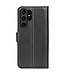 SoFetch Zwart Litchee Bookcase Hoesje voor de Samsung Galaxy S24 Ultra