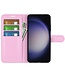 SoFetch Roze Litchee Bookcase Hoesje voor de Samsung Galaxy S24 Ultra