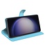 SoFetch Blauw Litchee Bookcase Hoesje voor de Samsung Galaxy S24 Ultra