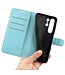 SoFetch Blauw Litchee Bookcase Hoesje voor de Samsung Galaxy S24 Ultra
