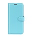 SoFetch Blauw Litchee Bookcase Hoesje voor de Samsung Galaxy S24 Ultra