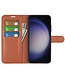 SoFetch Bruin Litchee Bookcase Hoesje voor de Samsung Galaxy S24 Ultra