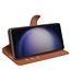 SoFetch Bruin Litchee Bookcase Hoesje voor de Samsung Galaxy S24 Ultra