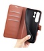 SoFetch Bruin Litchee Bookcase Hoesje voor de Samsung Galaxy S24 Ultra