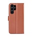 SoFetch Bruin Litchee Bookcase Hoesje voor de Samsung Galaxy S24 Ultra