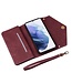 N.Bekus Bordeaux Rood Portemonnee Modern Bookcase Hoesje voor de Samsung Galaxy S24 Ultra