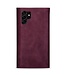 N.Bekus Bordeaux Rood Portemonnee Modern Bookcase Hoesje voor de Samsung Galaxy S24 Ultra
