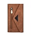 N.Bekus Bruin Portemonnee Modern Bookcase Hoesje voor de Samsung Galaxy S24 Ultra