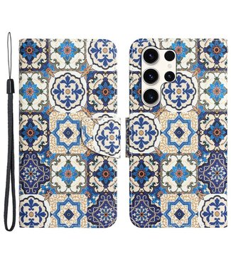 SoFetch Retrostijl Bookcase Hoesje Samsung Galaxy S24 Ultra