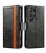 SoFetch Zwart RFID Splitleder Bookcase Hoesje voor de Samsung Galaxy S24 Ultra