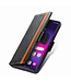 SoFetch Zwart RFID Splitleder Bookcase Hoesje voor de Samsung Galaxy S24 Ultra