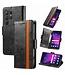 SoFetch Zwart RFID Splitleder Bookcase Hoesje voor de Samsung Galaxy S24 Ultra