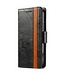 SoFetch Zwart RFID Splitleder Bookcase Hoesje voor de Samsung Galaxy S24 Ultra