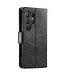 SoFetch Zwart RFID Splitleder Bookcase Hoesje voor de Samsung Galaxy S24 Ultra