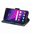 SoFetch Donkerblauw RFID Splitleder Bookcase Hoesje voor de Samsung Galaxy S24 Ultra