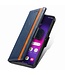SoFetch Donkerblauw RFID Splitleder Bookcase Hoesje voor de Samsung Galaxy S24 Ultra