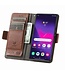 SoFetch Donkerbruin RFID Splitleder Bookcase Hoesje voor de Samsung Galaxy S24 Ultra