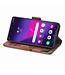 SoFetch Donkerbruin RFID Splitleder Bookcase Hoesje voor de Samsung Galaxy S24 Ultra