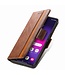 SoFetch Donkerbruin RFID Splitleder Bookcase Hoesje voor de Samsung Galaxy S24 Ultra