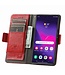 SoFetch Rood RFID Splitleder Bookcase Hoesje voor de Samsung Galaxy S24 Ultra